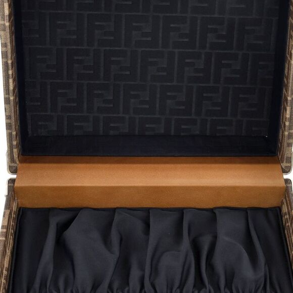 Fendi Rigid Suitcase Zucca Canvas with Leather Small Brown - Picture 5 of 7